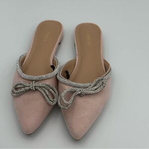 Express Pink Embellished Women's Mules